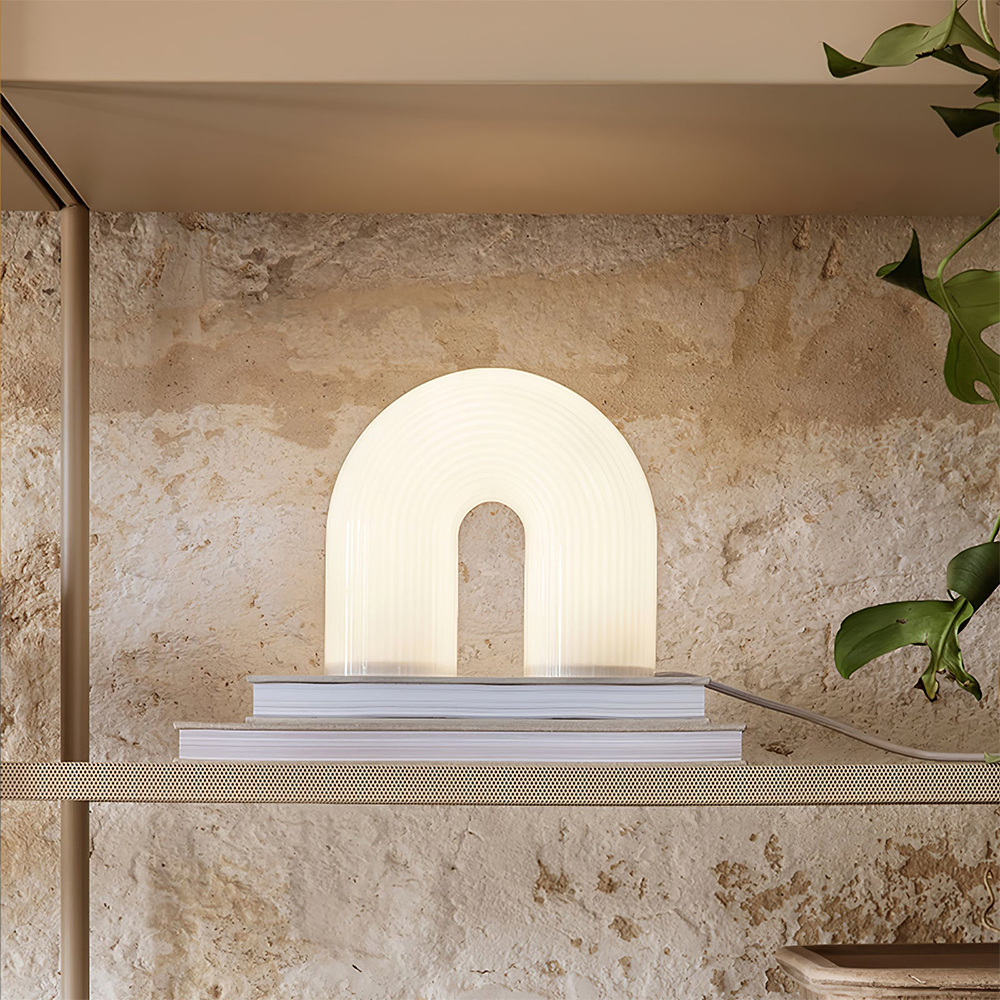 Arch White Metal Table Lamp -Homdiy