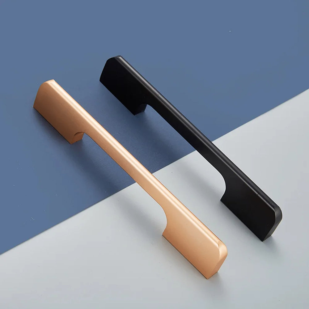 Solid Aluminum Alloy Modern Black Long Cabinet and Drawer Handles