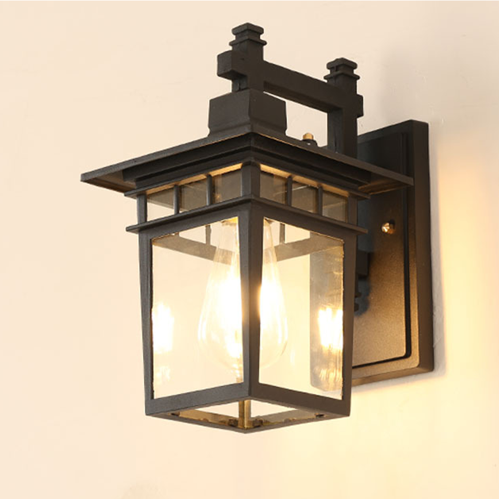 Alessio Black Deco Outdoor Wall Lamp -Homdiy