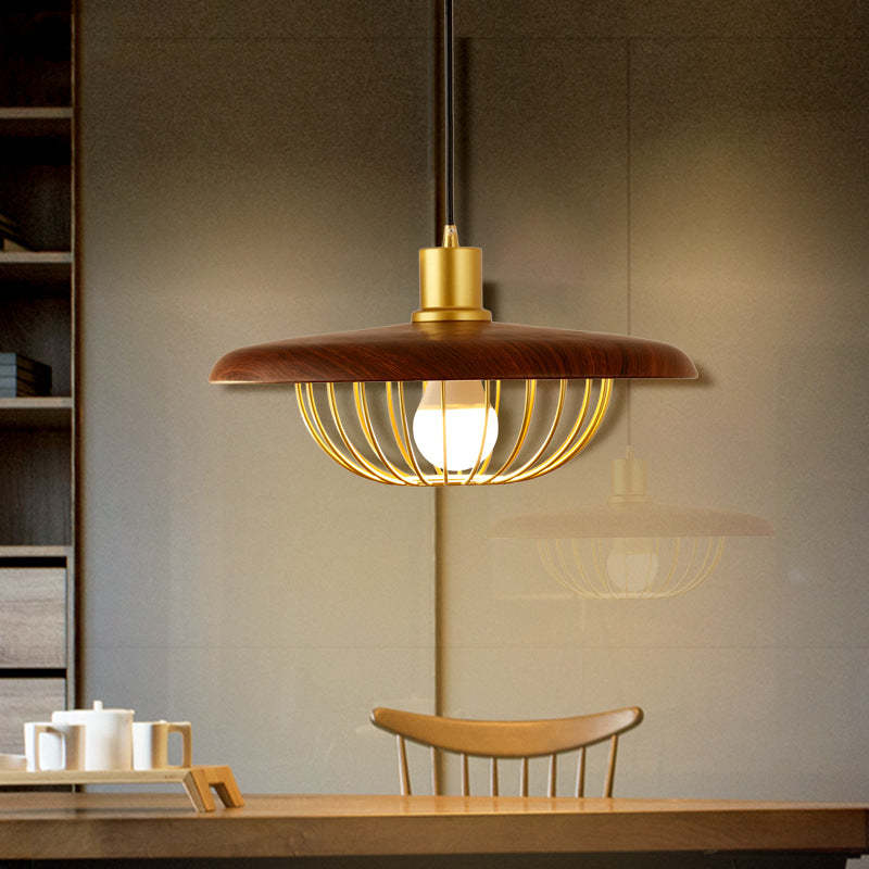 Nordic Single Head Wood Pendant Light -Homdiy