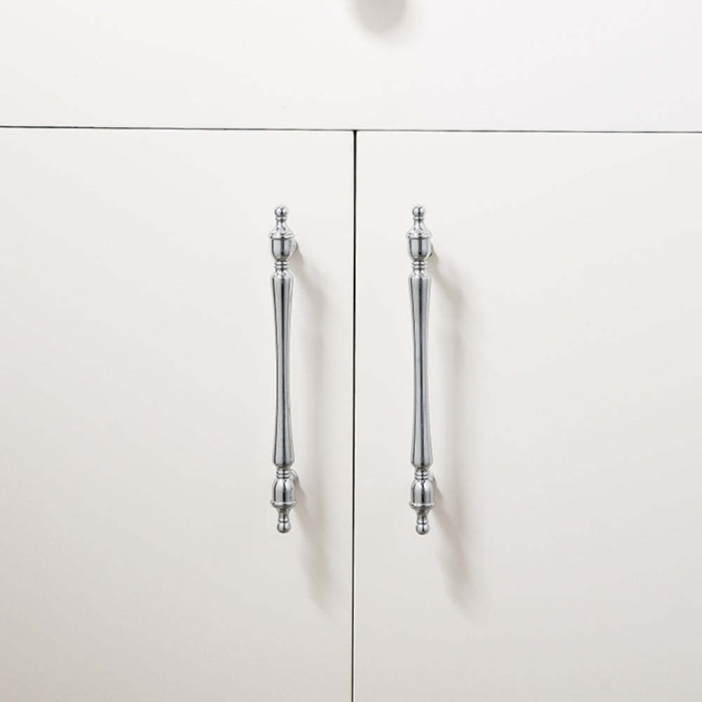 Chrome-Plated Drawer Handle Wardrobe Handle Bright Silver Cabinet Door Handle -Homdiy