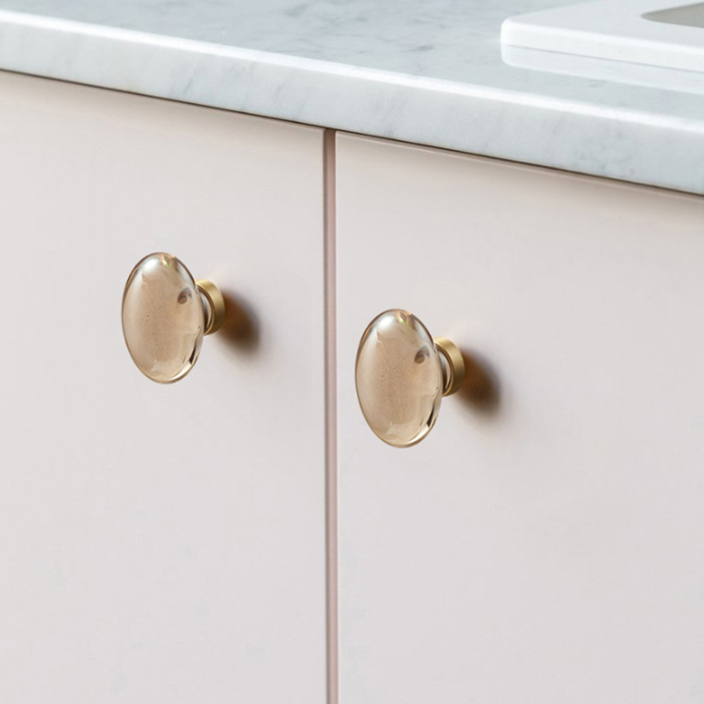 Champagne Bronze and Crystal Cupboard Knobs