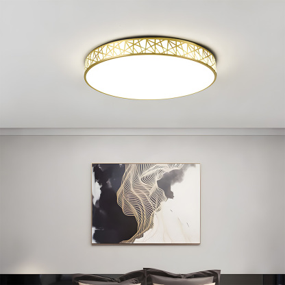 Simple Decor Brass Living Room Flush Mount Lighting Fixture-4