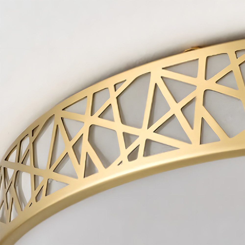 Simple Decor Brass Living Room Flush Mount Lighting Fixture-7