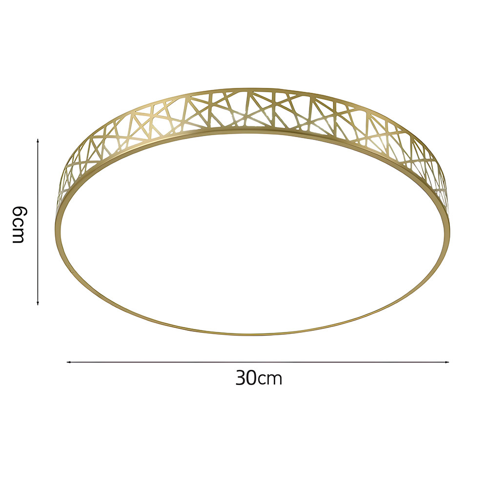 Simple Decor Brass Living Room Flush Mount Lighting Fixture-8