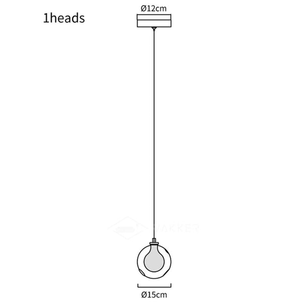 Multi-heads Glass Globe Cluster Pendant Light -Homdiy