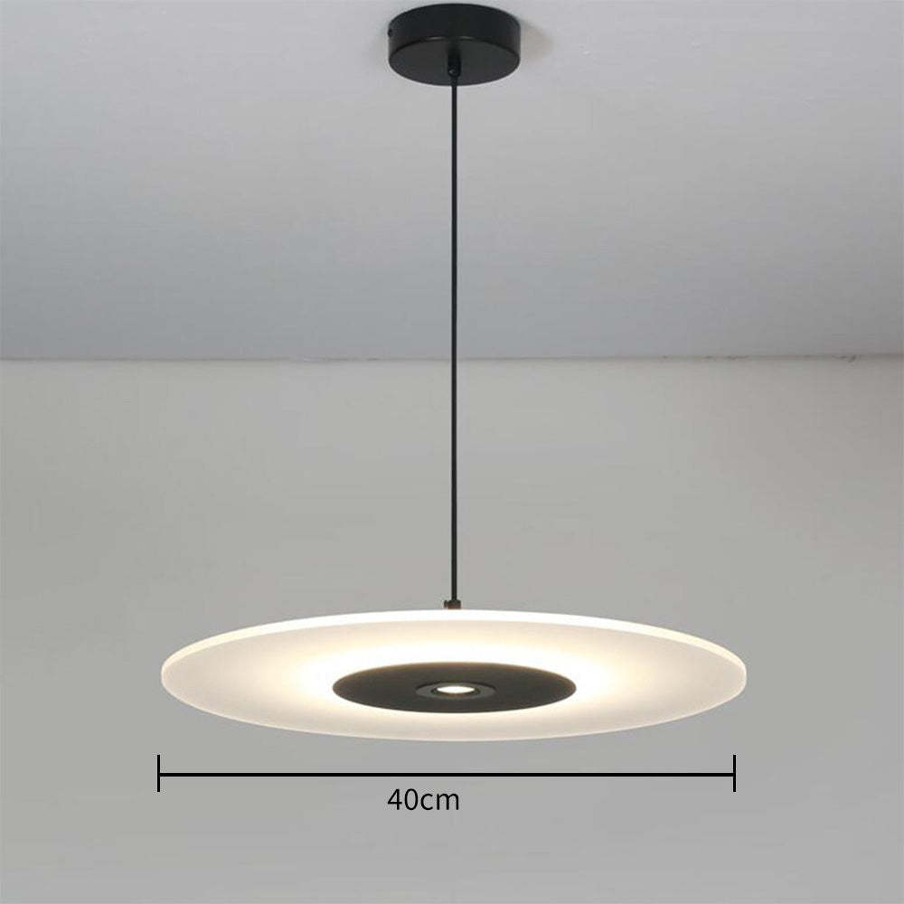 Modern Round LED Black Pendant Light For Dining Table -Homdiy