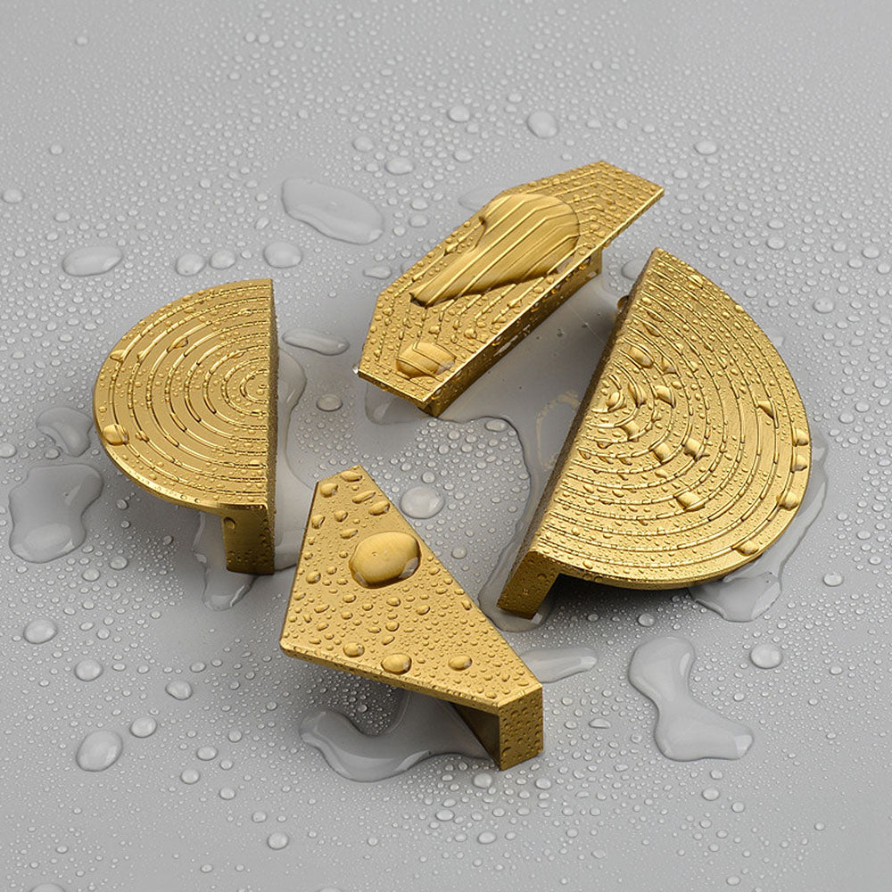 Unique Modern Semi-Circular Gold Kitchen Cabinet Door Handle