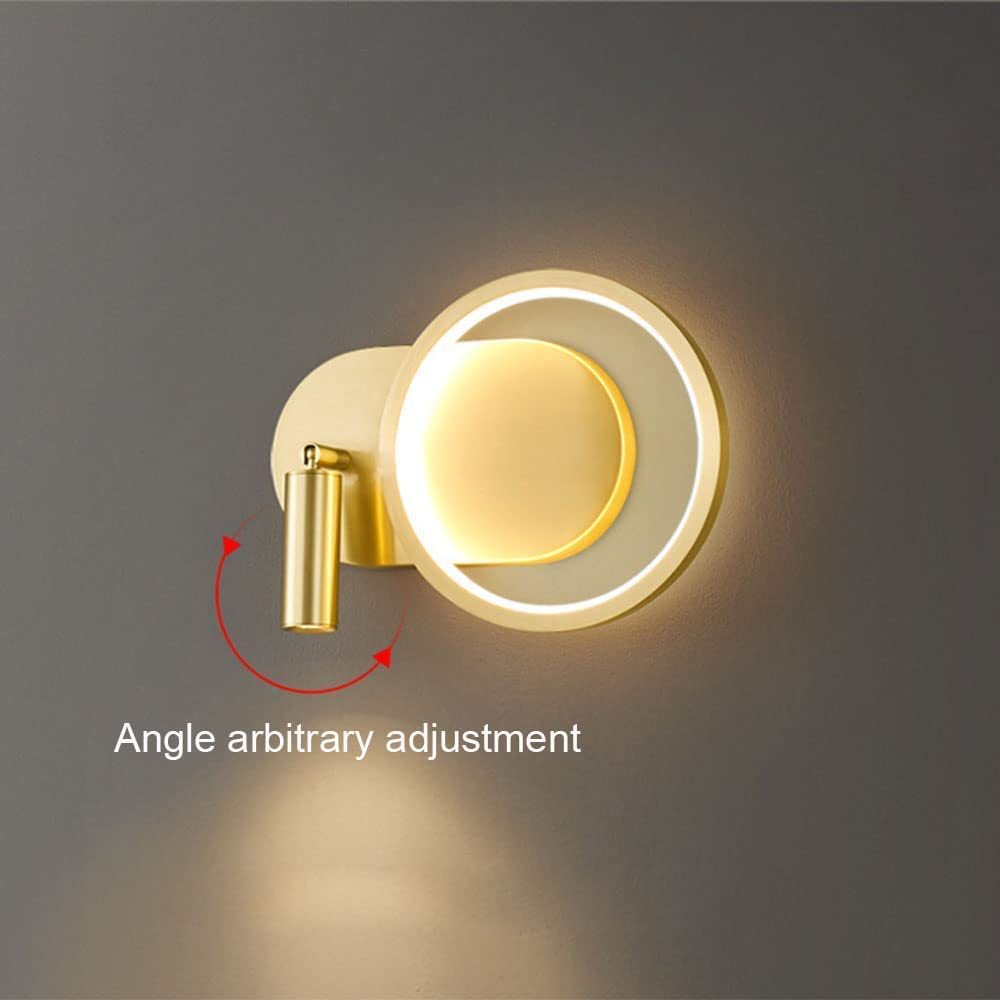 360° Rotation Downlight Round LED Wall Sconces -Homdiy