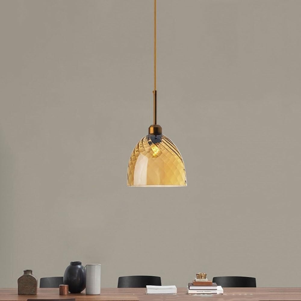 Ripple Glass Simple Dining Room Pendant Light