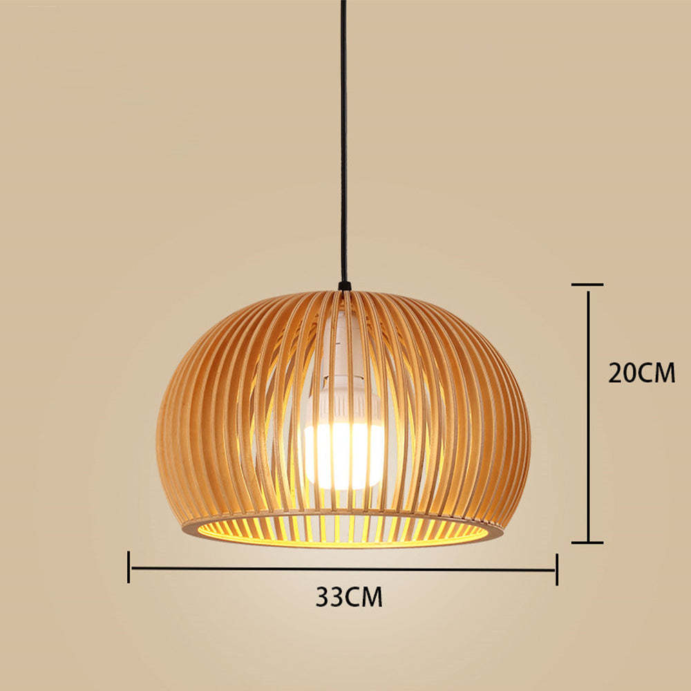 Rattan Pumpinkin Shape Creative Designer Pendant Light -Homdiy
