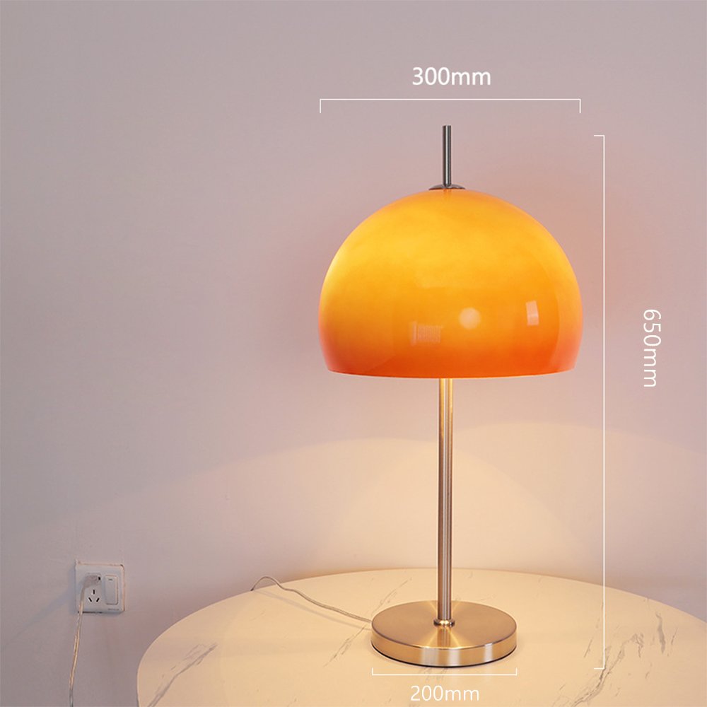Bauhaus Mushroom Shape Medieval Living Room Retro Glass Table Lamp -Homdiy