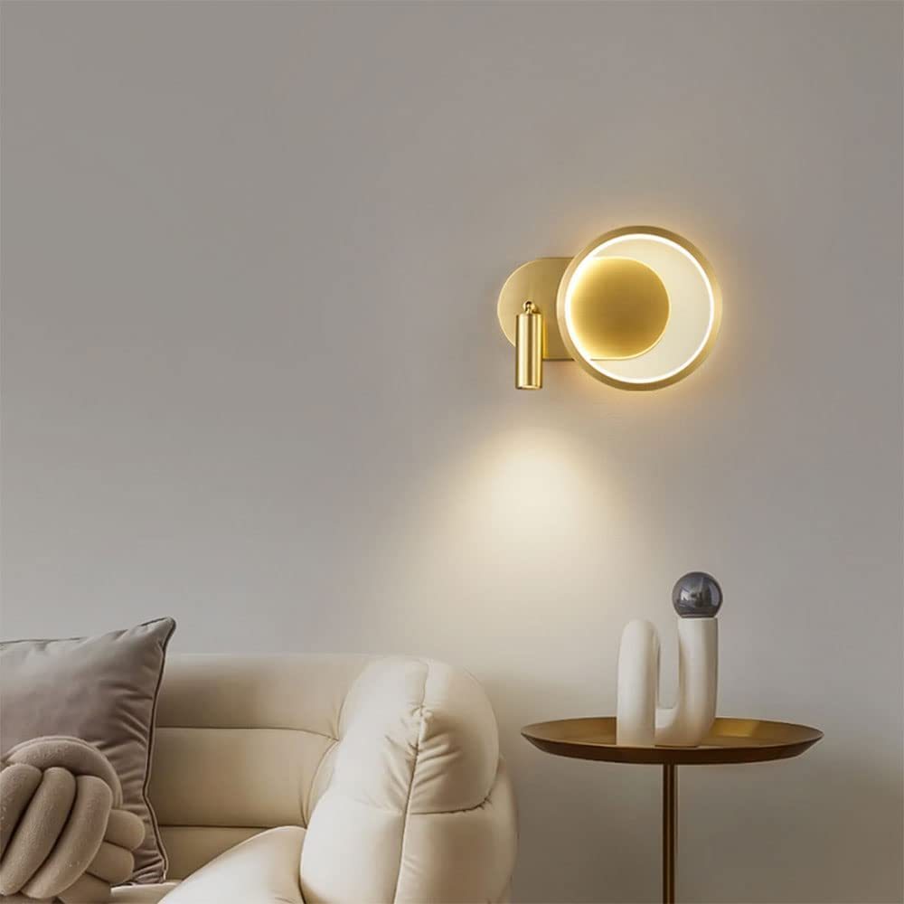 360° Rotation Downlight Round LED Wall Sconces -Homdiy
