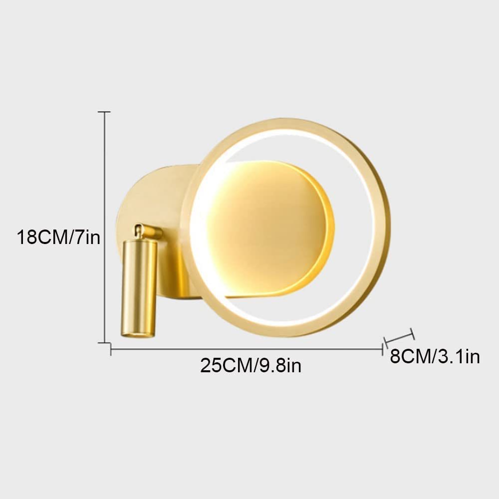 360° Rotation Downlight Round LED Wall Sconces -Homdiy