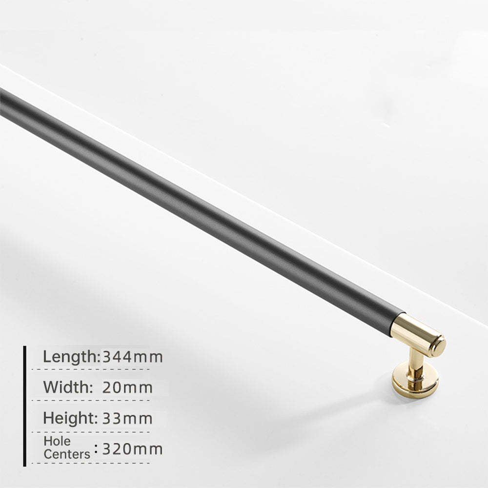 Two-Color Splicing Aluminum Alloy Gold Kitchen Cabinet Handles -Homdiy