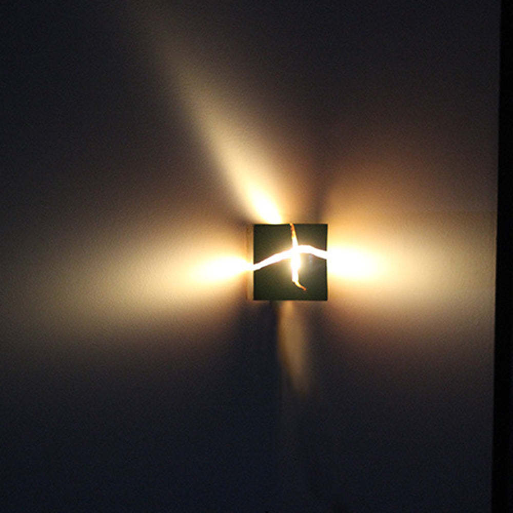 Simple Solid Wood Cracked Wall Lamp -Homdiy