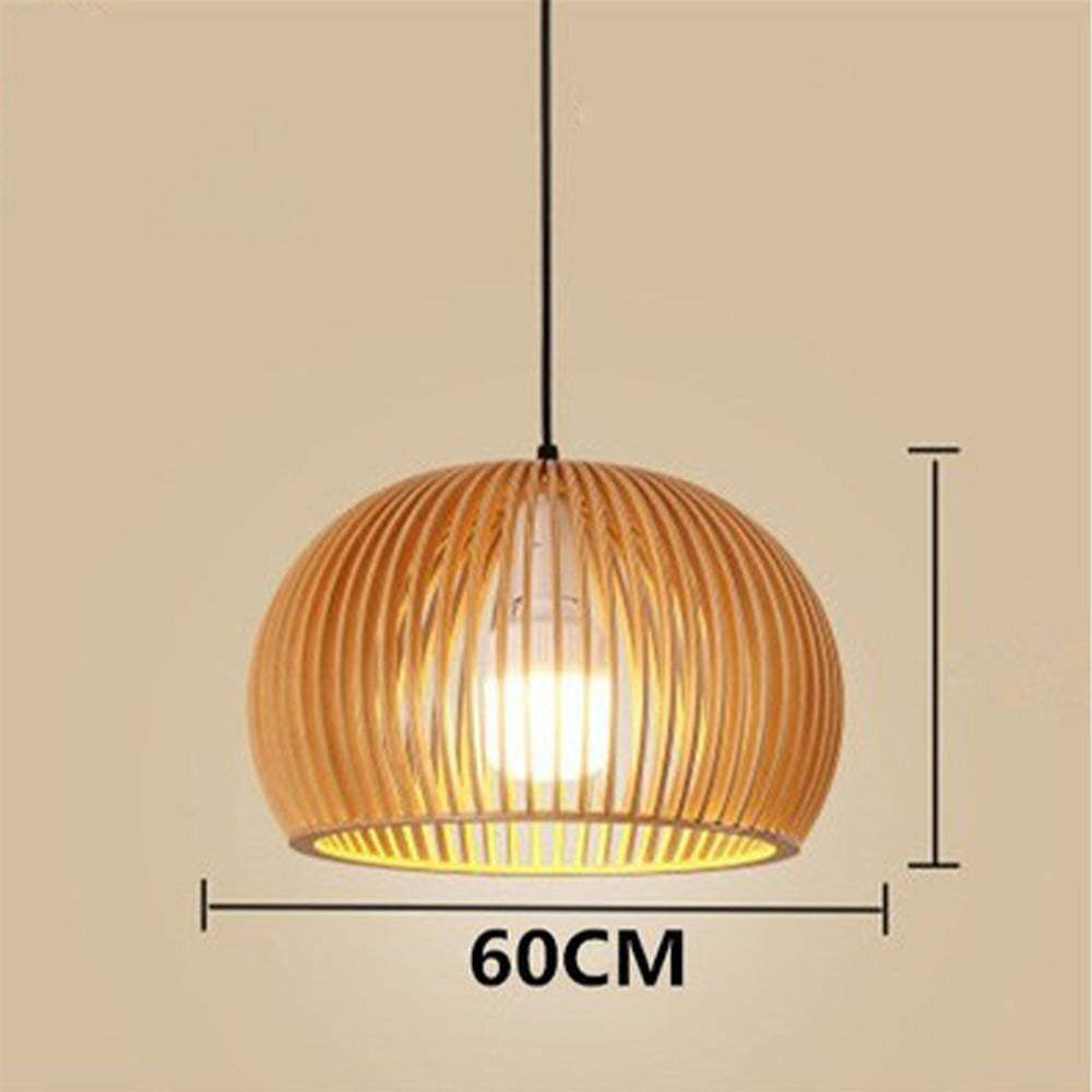 Rattan Pumpinkin Shape Creative Designer Pendant Light -Homdiy