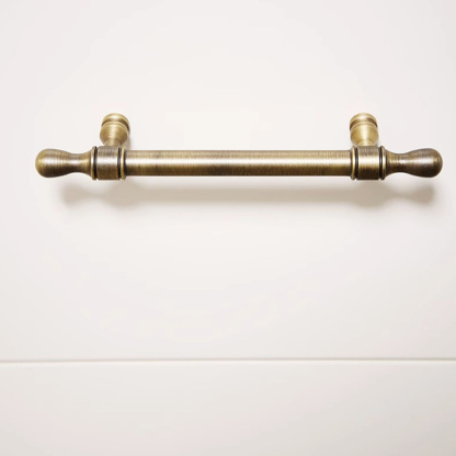 French Vintage Solid Antique Brass Ball-End Cabinet Pulls