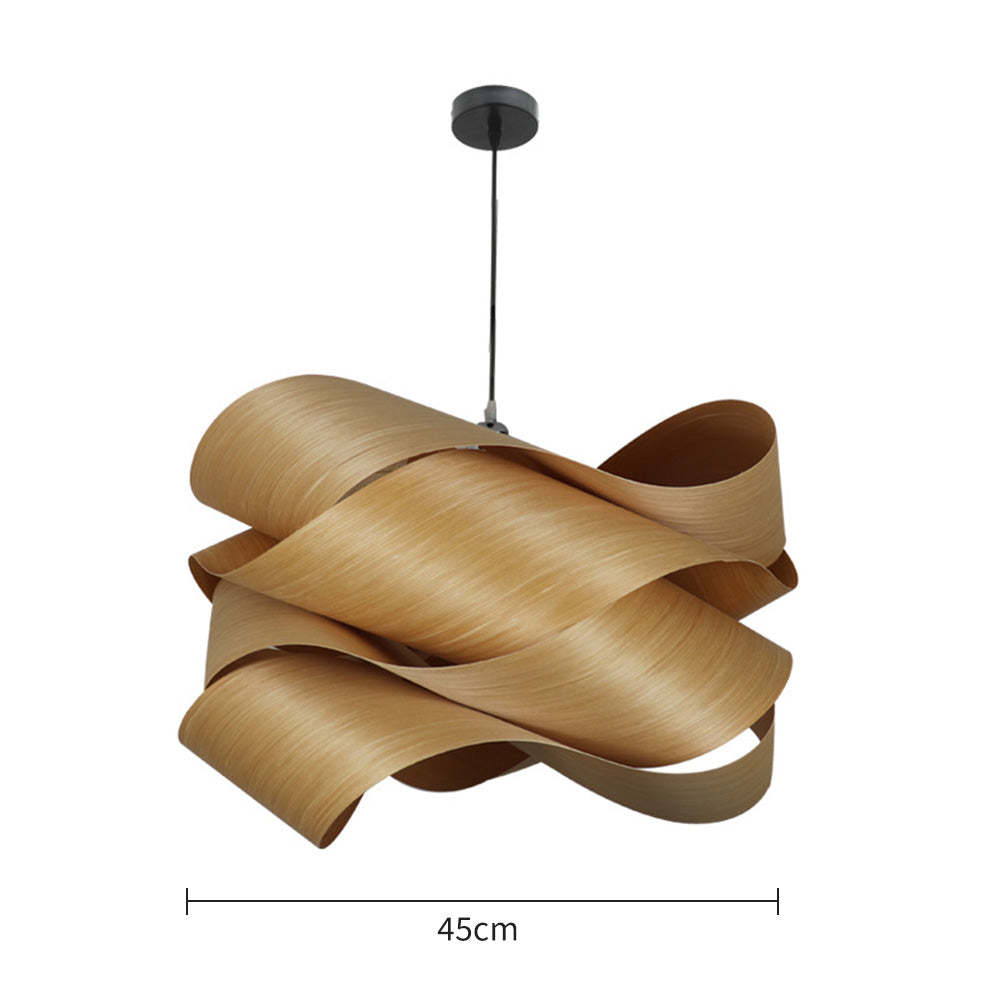 Modern Irregular Wood Pendant Light For Living Room -Homdiy