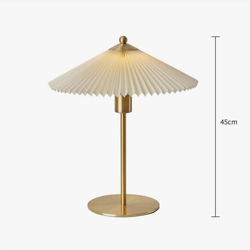 Mid-Century Pleated Table Light For Bedroom -Homdiy