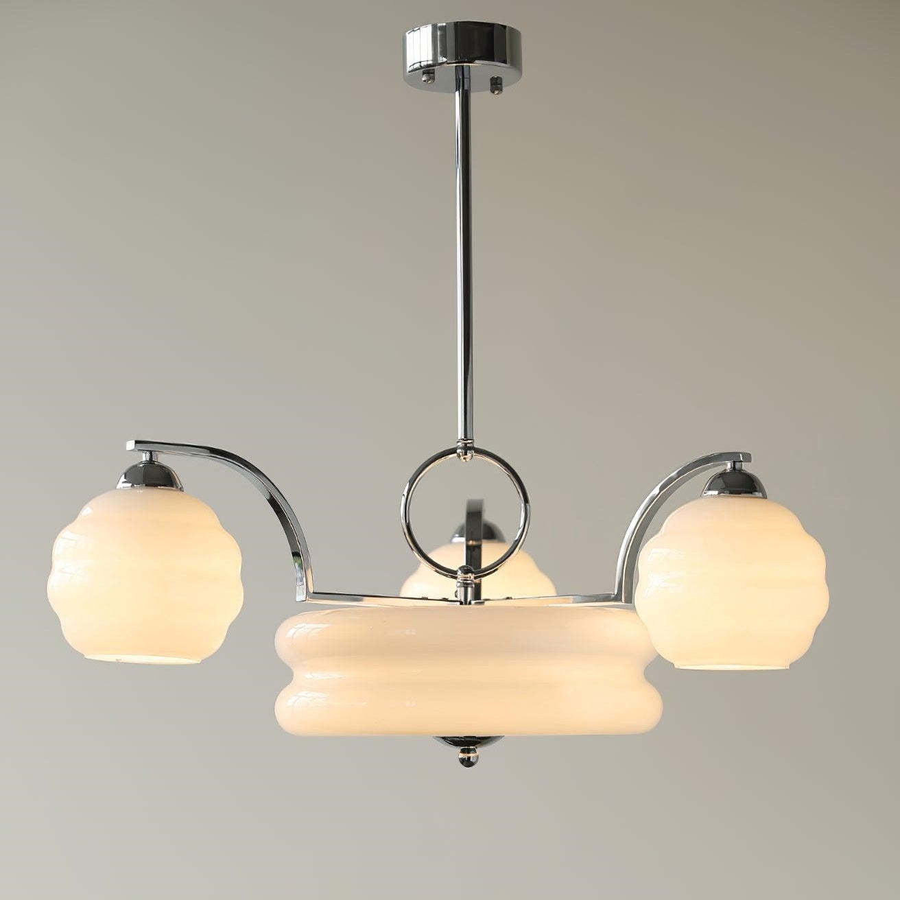 Classic Art Deco Glass Chandelier -Homdiy