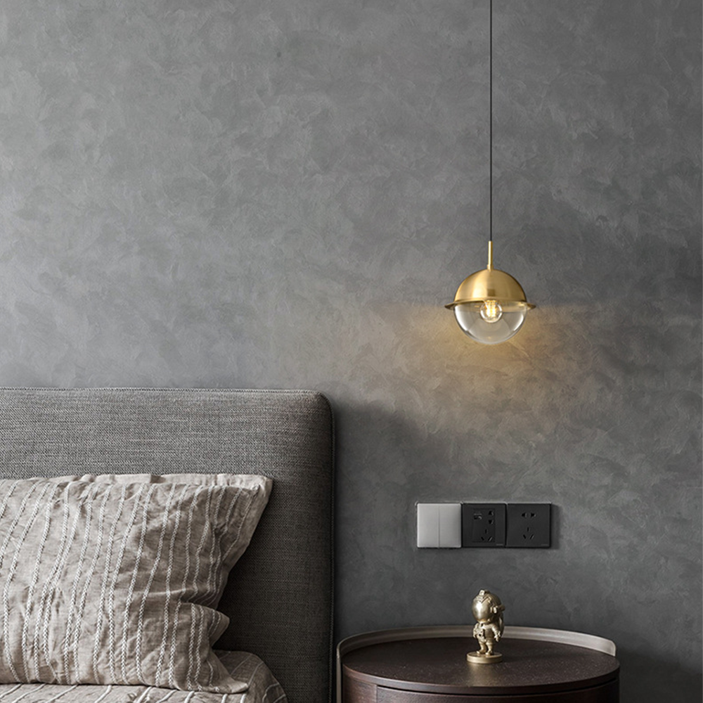 Simple Luxury Copper Glass Pendant Light -Homdiy