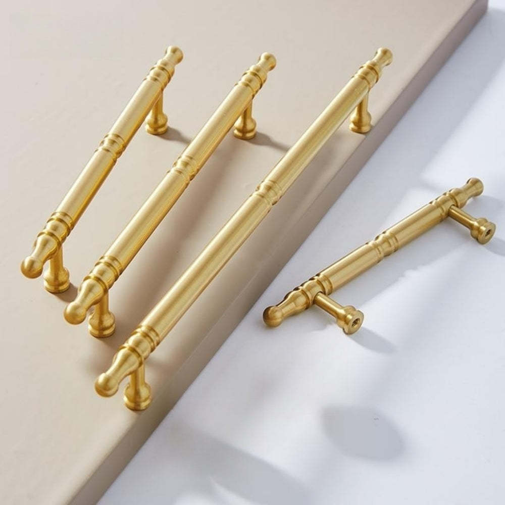 Antique Gold Door Handles Vintage Kitchen Cabinet Pulls -Homdiy