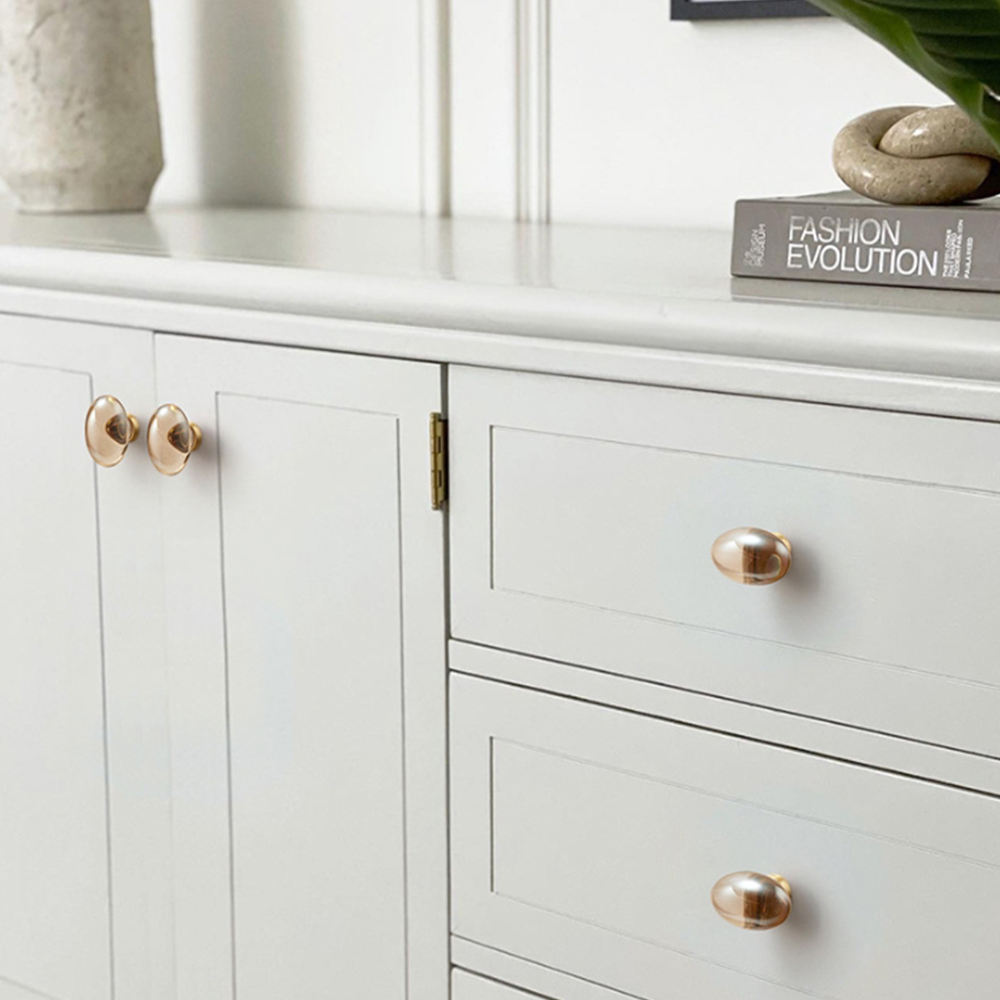 Champagne Bronze and Crystal Cupboard Knobs