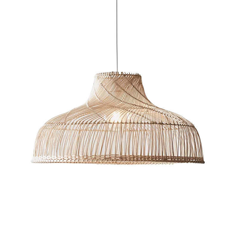 Hand-woven Rattan Pendant Lampshade -Homdiy