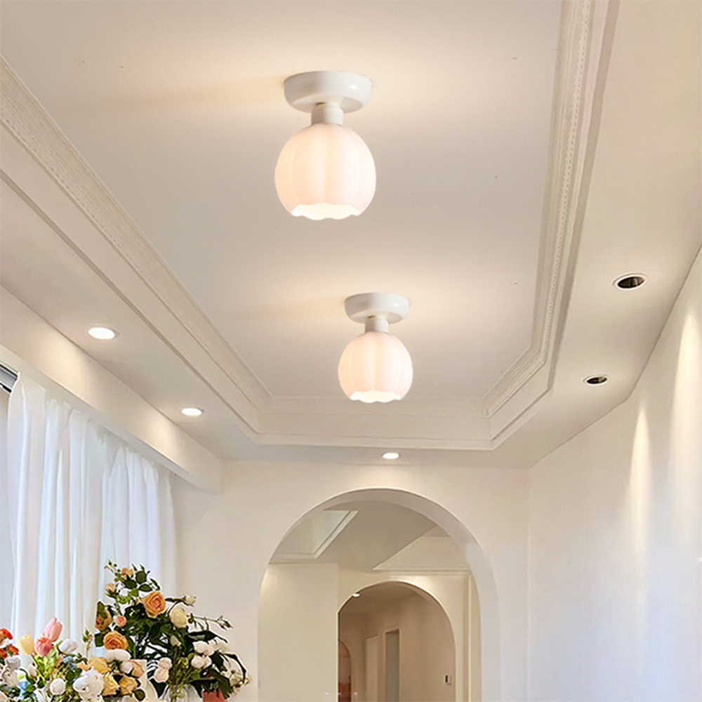 Modern Flower Shape Semi-Flush Ceiling Light -Homdiy