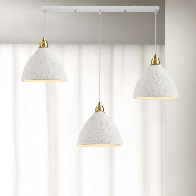 Nordic Wabi-Sabi Style Pendant Lights Cream Iron Lamps -Homdiy