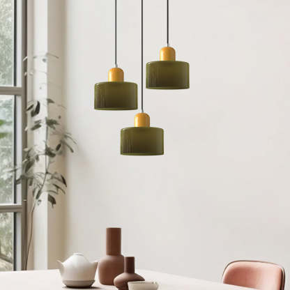 Contemporary 3-Heads Glass Pendant Light For Kitchen