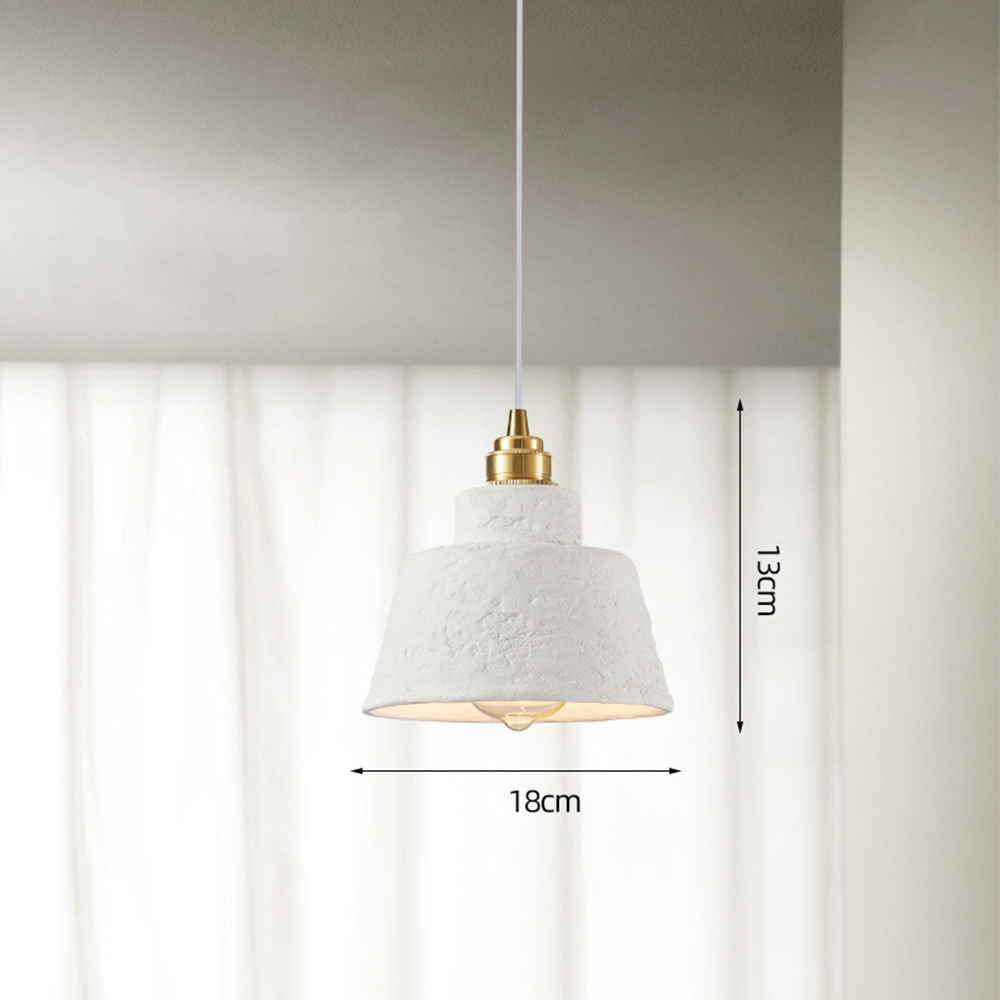 Nordic Wabi-Sabi Style Pendant Lights Cream Iron Lamps -Homdiy