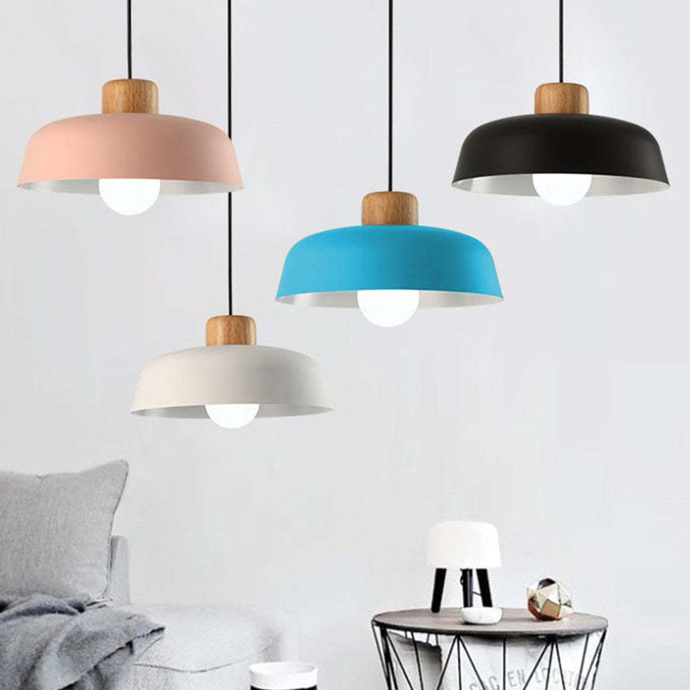 Scandinavian Round Colorful Aluminium Pendant Lamp -Homdiy