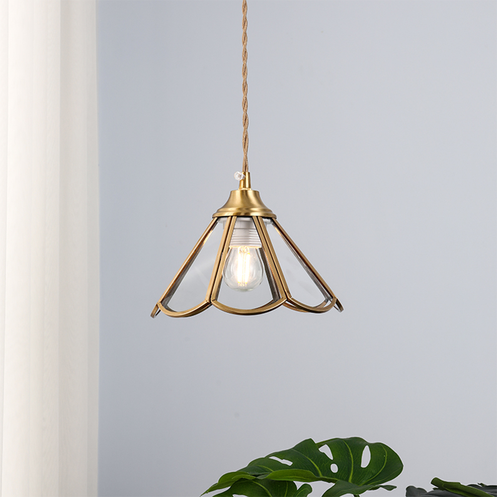 Modern Tiffany Flower Glass Pendant Light for Kitchen Island -Homdiy