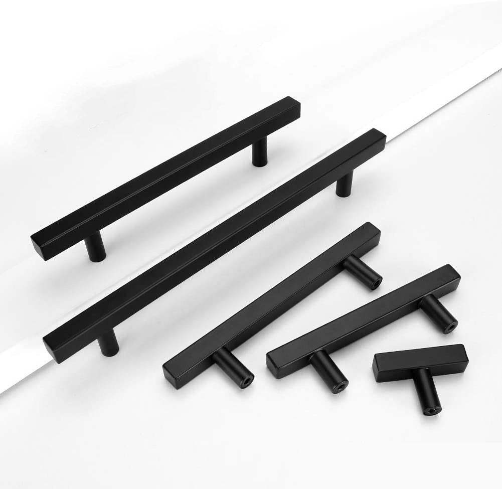 Modern Square Black Cabinet Handles For Kithcen -Homdiy
