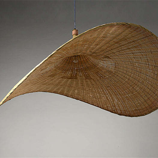 Straw Hat Small Bamboo Pendant Light -Homdiy