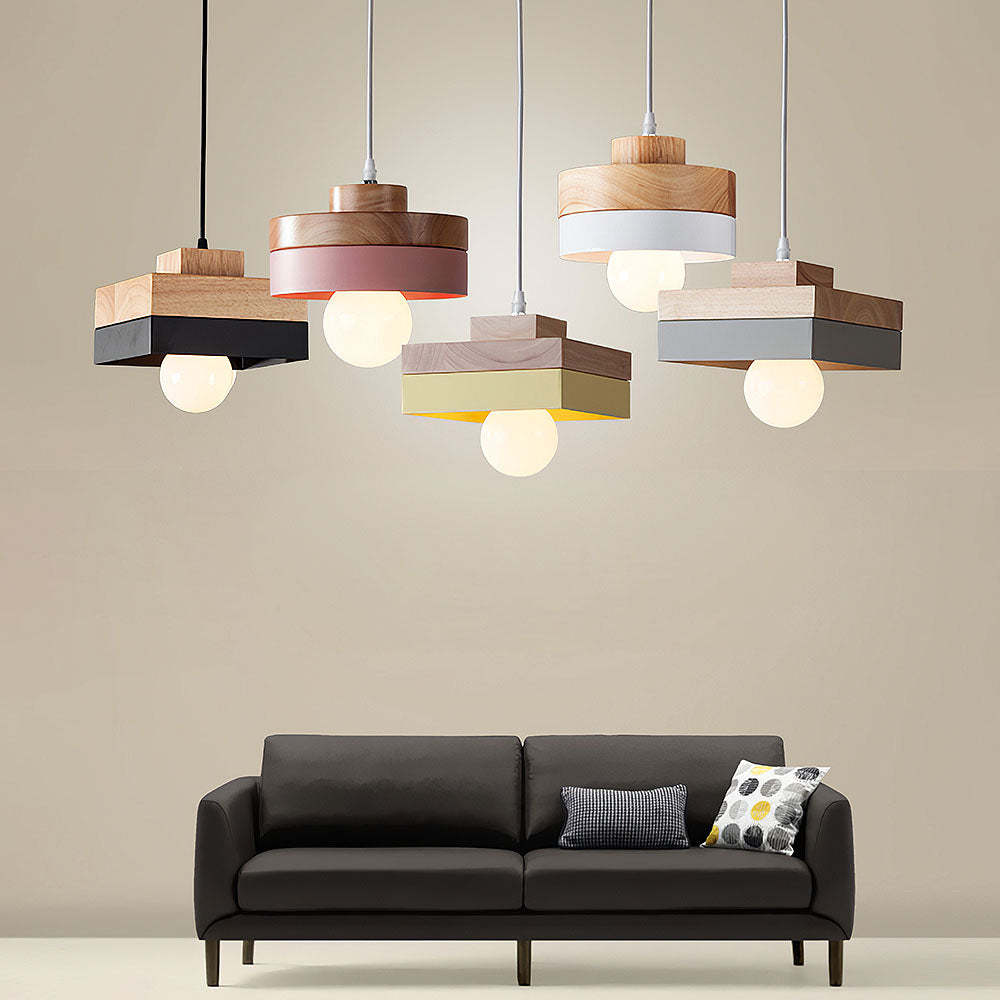 Medieval Solid Wood Pendant Hanging Light -Homdiy