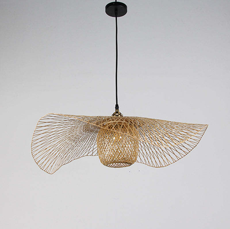 Natural Bamboo Pendant Light -Homdiy