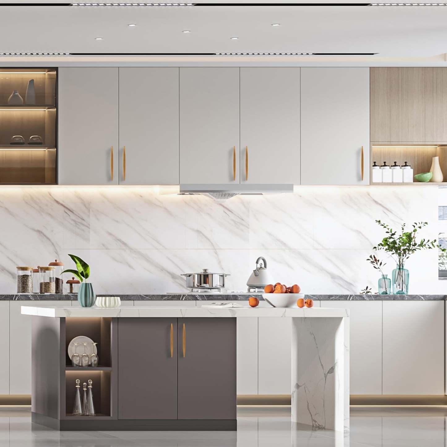 Arch Aluminum Alloy Drawer Pulls for Kitchen