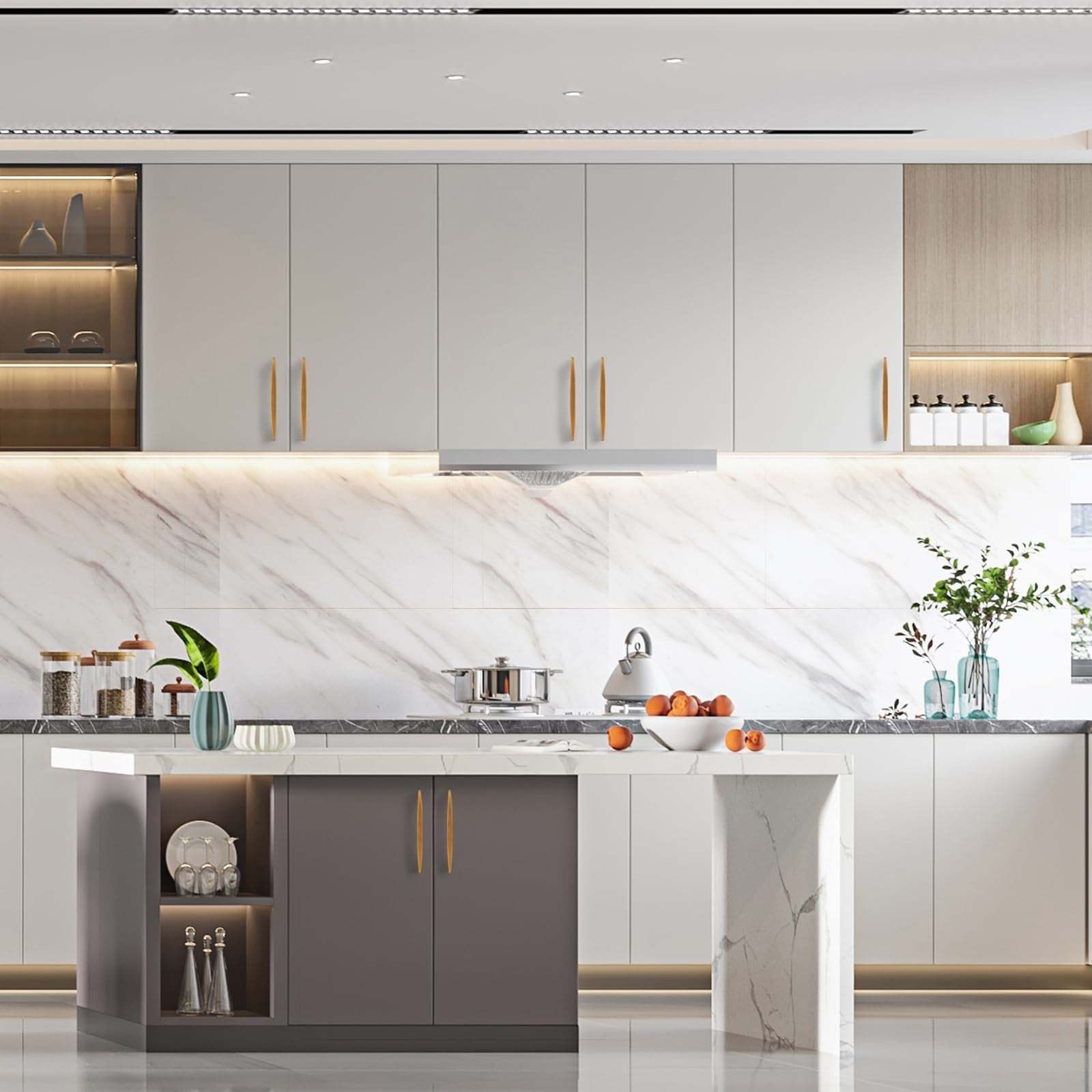 Arch Aluminum Alloy Drawer Pulls for Kitchen