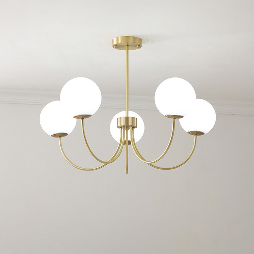 Bubb White Glass Marshmallow Chandelier