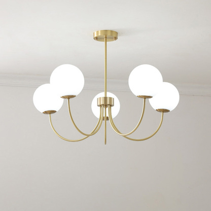 Bubb White Glass Marshmallow Chandelier