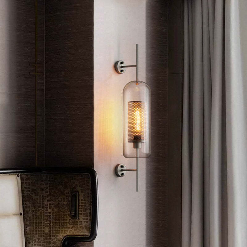 Modern Glass Golden Wall Ball Light Bedside Sconce -Homdiy