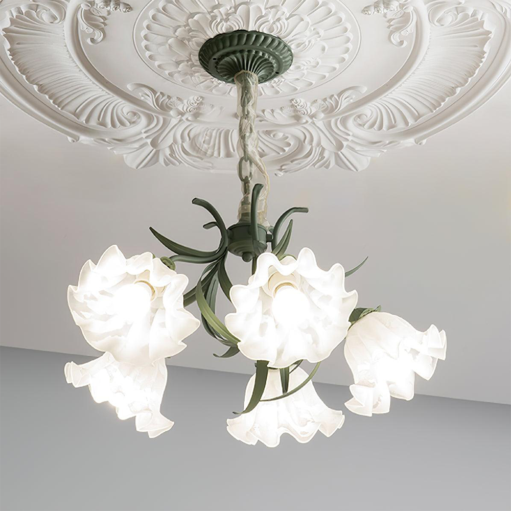 Pastoral Style Lily of the Valley Flower Chandelier -Homdiy