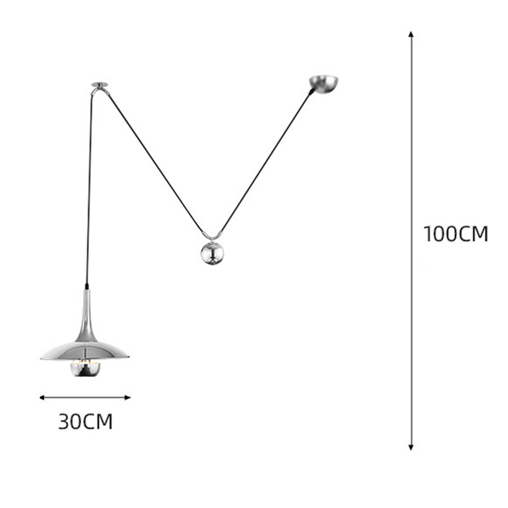 Modern Bauhaus UFO Shape Adjustable Lifting Pendant Light -Homdiy