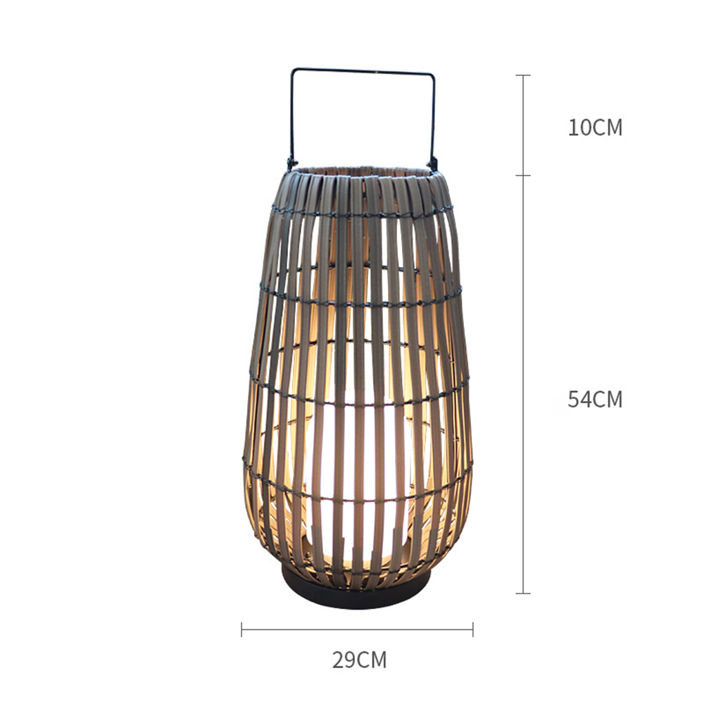 Outdoor Rattan Villa Garden Lawn Light Balcony Floor Lamp -Homdiy