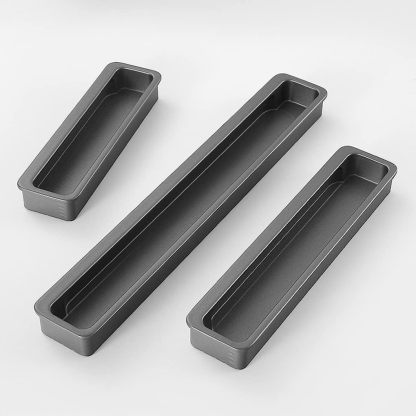 Modern Slotted Recessed Concealed Sliding Door Cabinet Handles