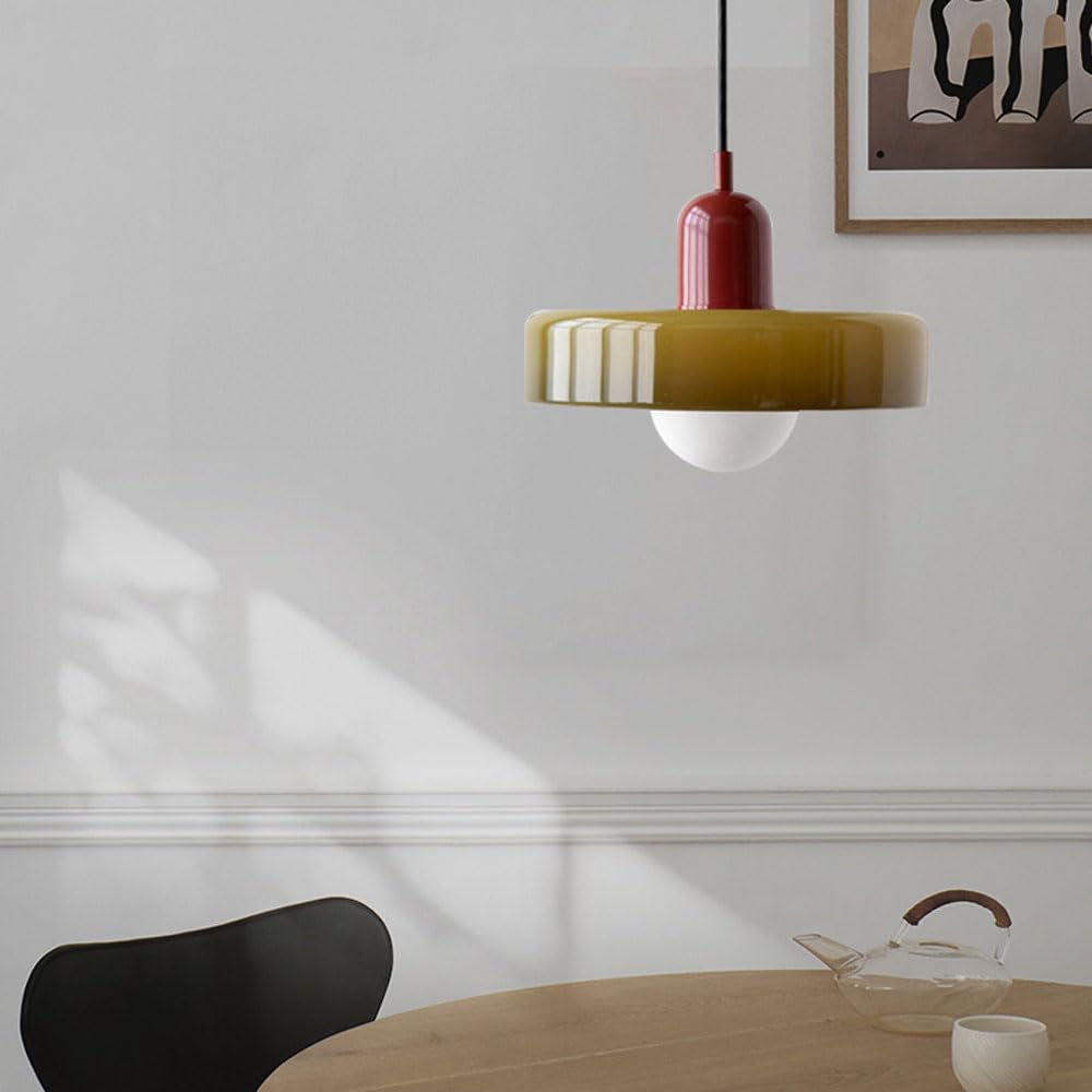 2 Heads Modern Bauhaus Glass Pendant Light -Homdiy