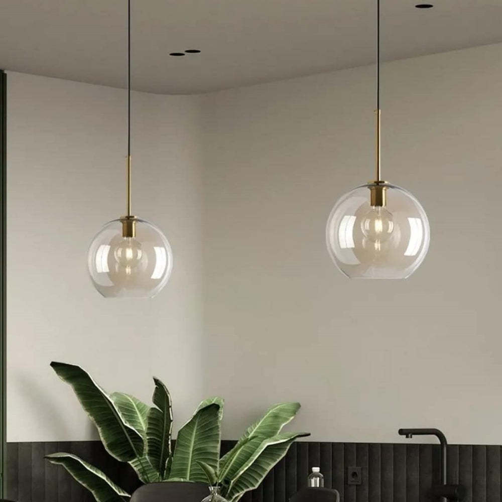 Modern Cognac Glass Pendant Light -Homdiy